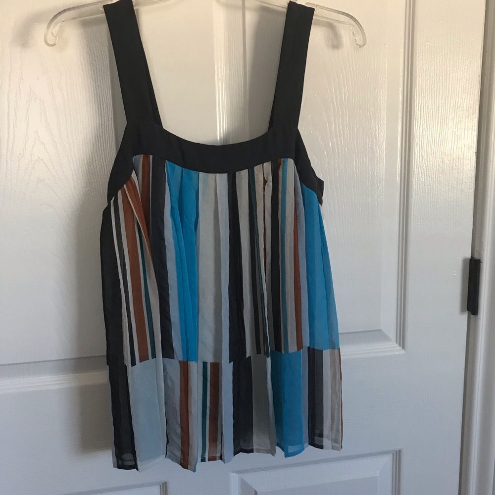 Loft blue and brown tank